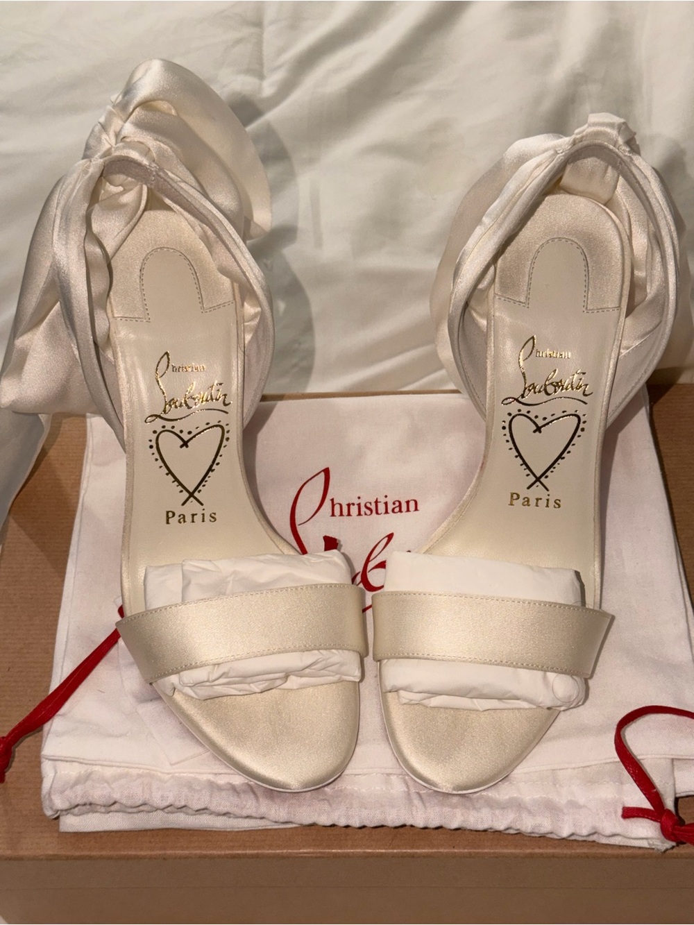 Christian Louboutin Miss Z Du Desert Satin Sandals